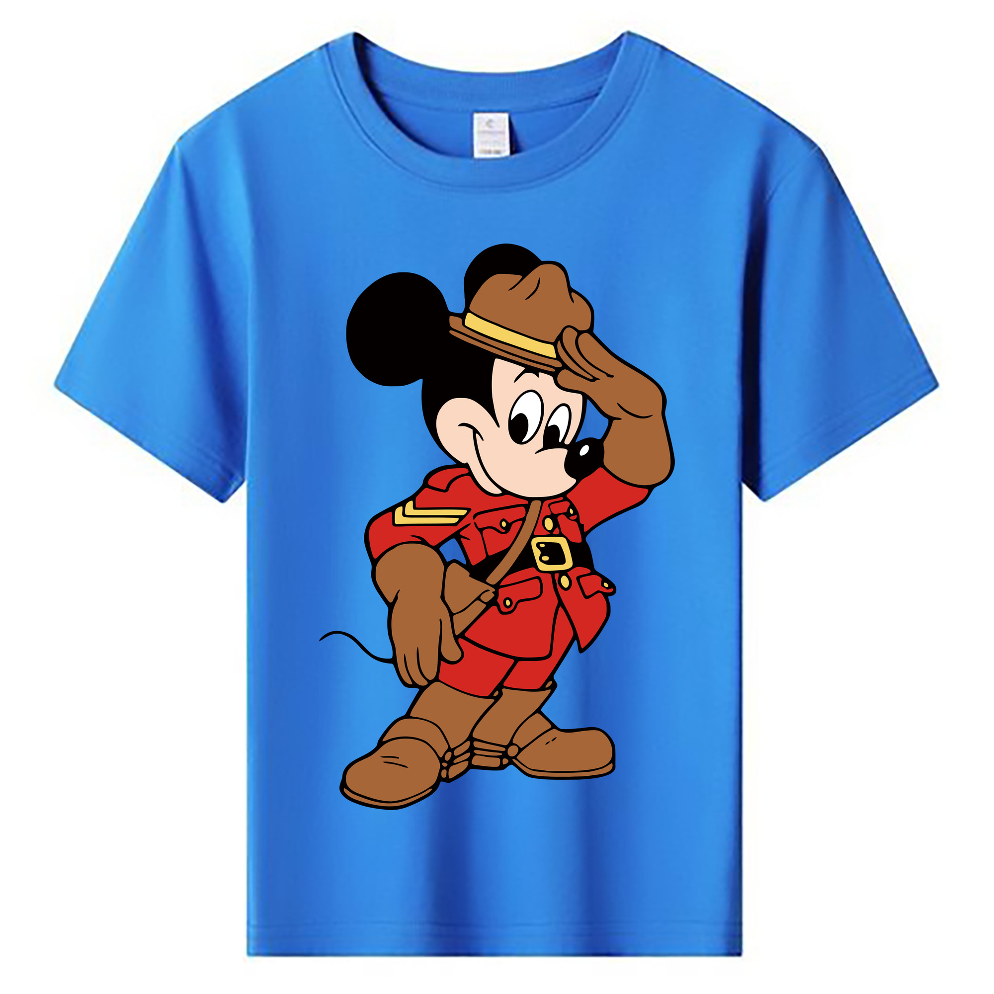 ミッキーマウス Mickey Mouse 綿100％キッズTシャツ（フロントプリント）